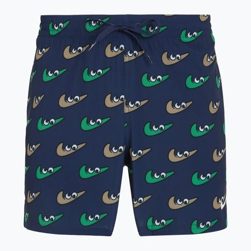 Pantaloncini da bagno Nike Multi Print 5" Volley da uomo, mezzanotte marina