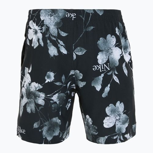 Pantaloncini da bagno Nike Fine Floral 7" Volley da uomo, nero