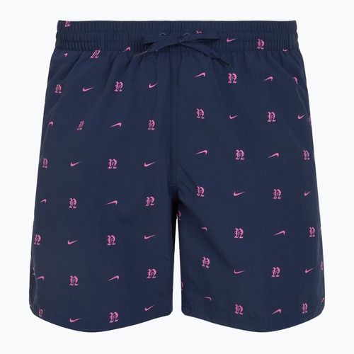 Pantaloncini da bagno Nike Luxe Letter 7" Volley da uomo, mezzanotte marina