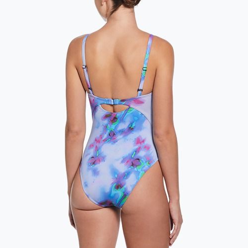 Nike Floral Blur, costume intero donna con scollo a V, ortensie