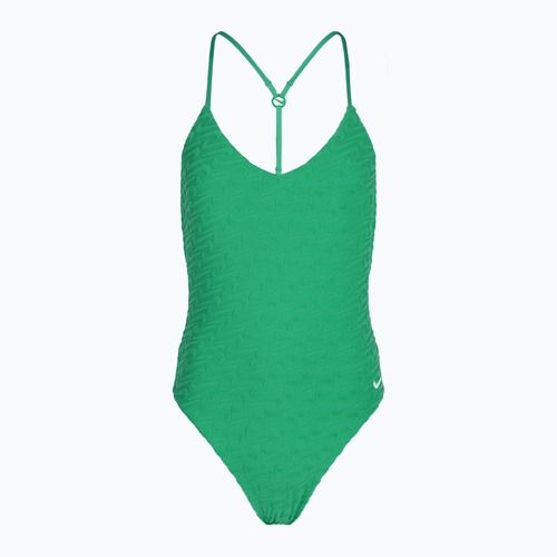 Costume intero donna Nike Swoosh Link Y-Back verde stadio