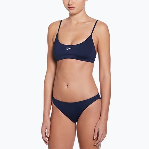 Costume da bagno due pezzi donna Nike Essential Bralette Bikini midnight navy