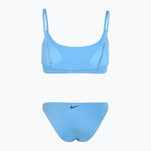 Costume da bagno due pezzi donna Nike Essential Bralette Bikini blu università