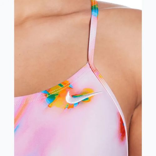 Costume intero da donna Nike Hydrastrong Cutout in schiuma rosa