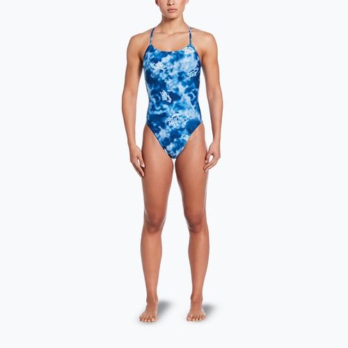 Costume intero donna Nike Hydrastrong Cutout blu