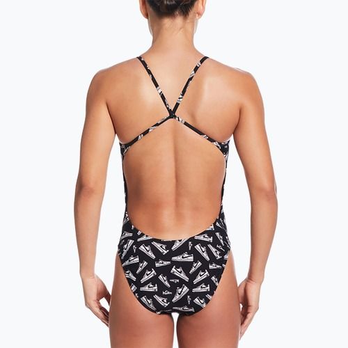 Costume intero da donna Nike Hydrastrong Cutout jet nero