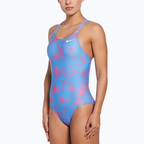 Costume intero donna Nike Hydrastrong Fastback blu università