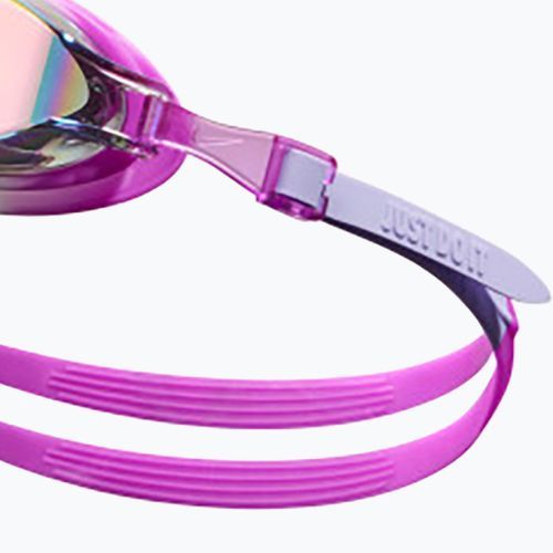 Occhialini da nuoto Nike Chrome Mirrored per bambini, colore viola vivo