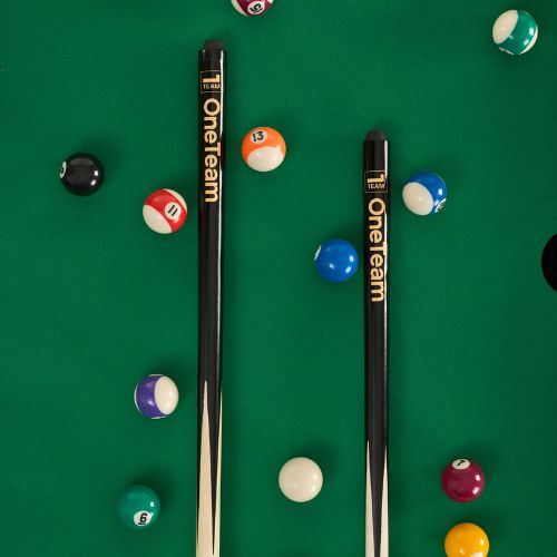 Stół do gry 3w1 OneTeam FunArena piłkarzyki, cymbergaj, bilard drewniany/czarny