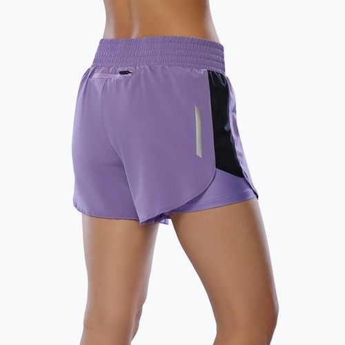 Pantaloncini da corsa Mizuno donna 2IN1 4,5" paisley viola
