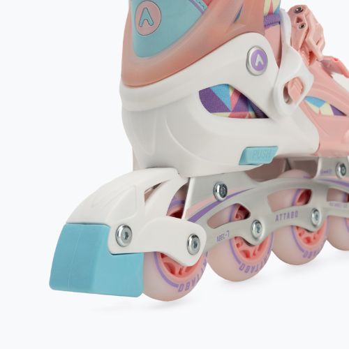 Pattini in linea per bambini ATTABO Flashled regolabile rosa
