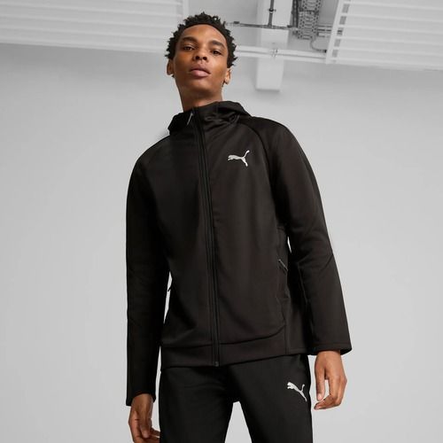 Felpa da uomo PUMA Evostripe Warm Hoodie FZ DK puma nero