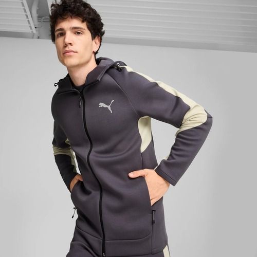 Felpa da uomo PUMA Evostripe Hoodie FZ DK galactic gr