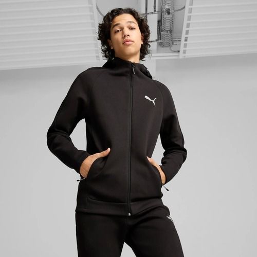 Felpa da uomo PUMA Evostripe Hoodie FZ DK puma nero