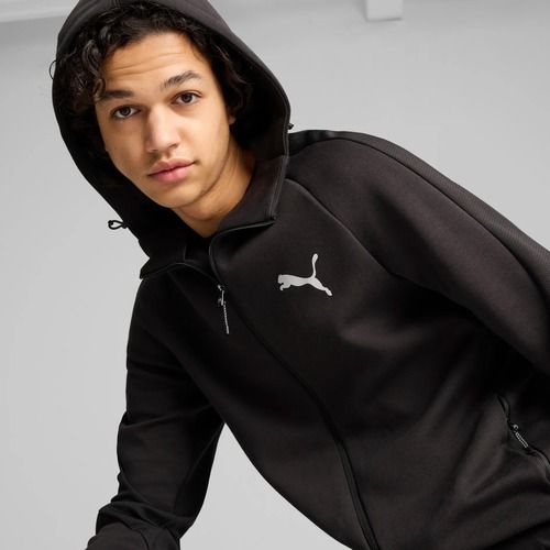 Felpa da uomo PUMA Evostripe Hoodie FZ DK puma nero