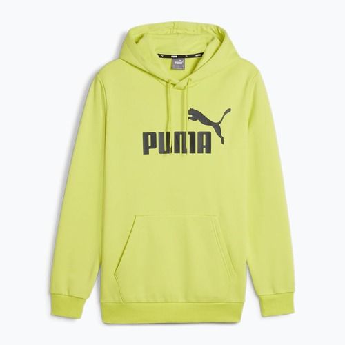 Felpa da uomo PUMA Essentials Big Logo Hoodie FL lime sheen
