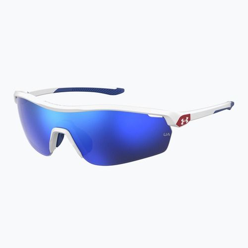 Occhiali da sole per bambini Under Armour 7001/S S3 bianco opaco/blu multistrato oleofobico