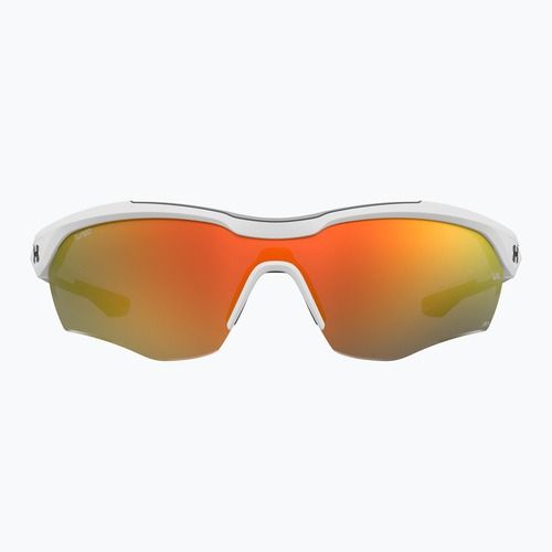 Occhiali da sole da uomo Under Armour Yard Pro bianco opaco/arancio multistrato oleofobico
