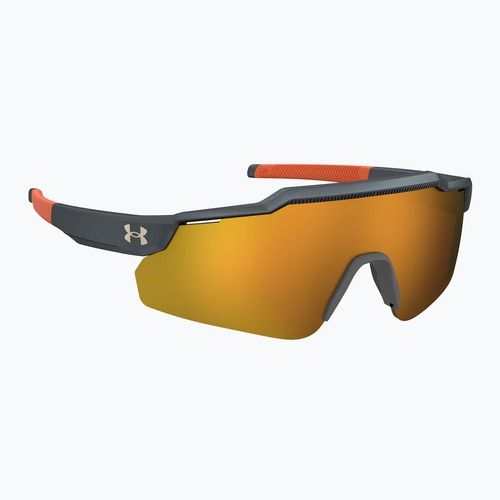 Occhiali da sole per bambini Under Armour Levelup Jr S3 grigio metallizzato/oro specchiato