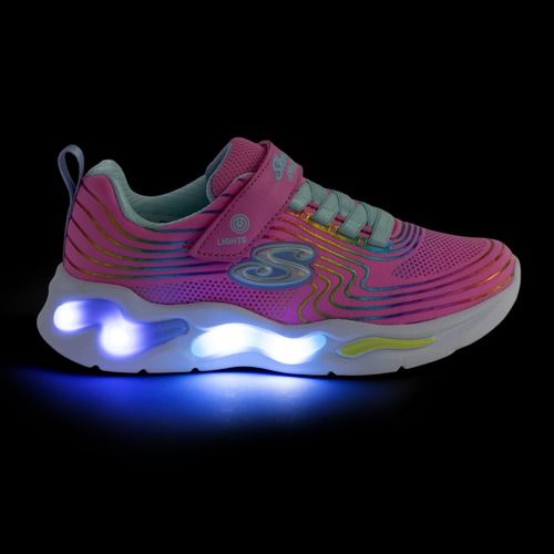 SKECHERS scarpe da bambino S-Lights Wavy Beams rosa/multi