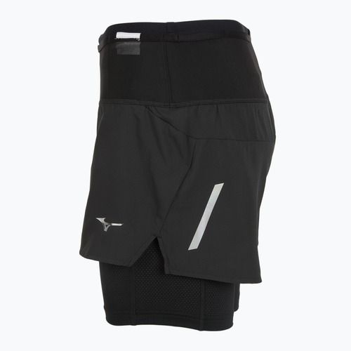 Pantaloncini da corsa da donna Mizuno Trail ER 2IN1 black