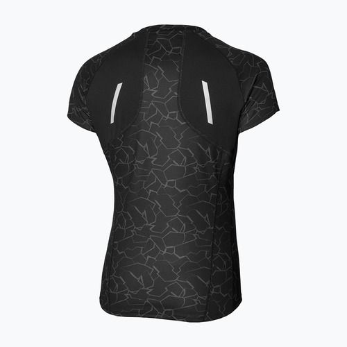Maglietta da corsa da donna Mizuno Graphic Trail Tee nero