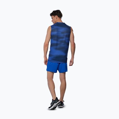 Maglietta da running da uomo Mizuno Core Graphic senza maniche blu reflex