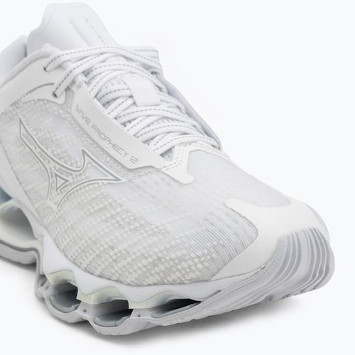 Scarpe da corsa da donna Mizuno Wave Prophecy 12 bianco/argento
