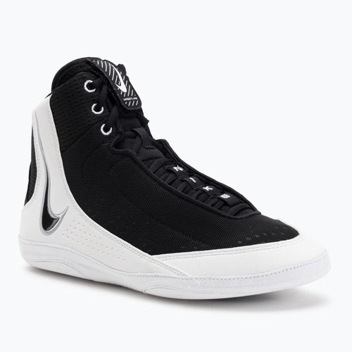 Nike Inflict 4 nero / bianco / grigio lupo scarpa da wrestling