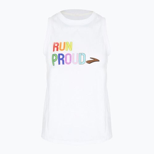 Maglietta da corsa Brooks Distance Graphic Tank donna bianco/arcobaleno/brow