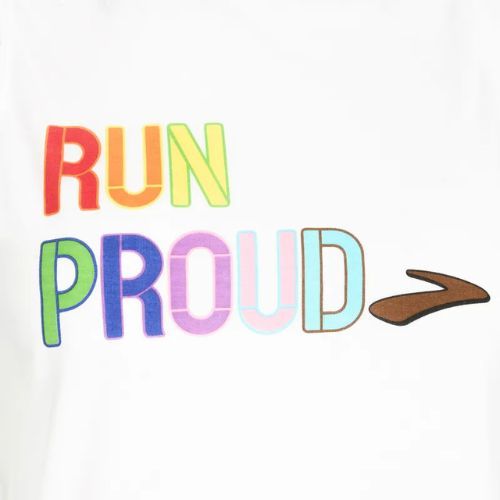 Maglietta da corsa Brooks Distance Graphic Tank donna bianco/arcobaleno/brow