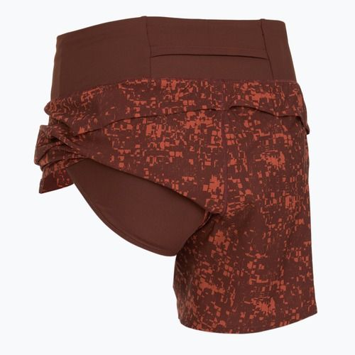 Pantaloncini da corsa Brooks Chaser 5" da donna con stampa glitch all'uva passa