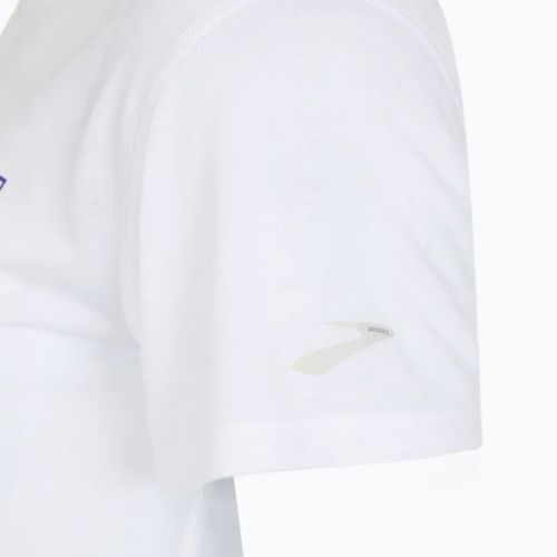 Maglietta da corsa Brooks per la Giornata Internazionale della Donna, bianco/viola/arancione