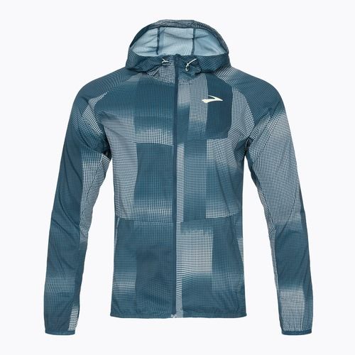 Giacca da corsa Brooks Canopy da uomo indigo rush/altitude print