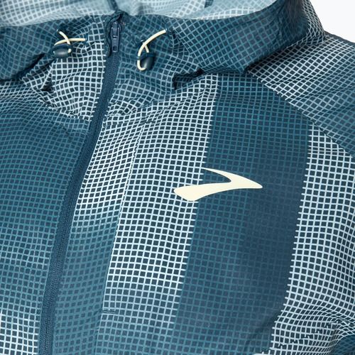 Giacca da corsa Brooks Canopy da uomo indigo rush/altitude print