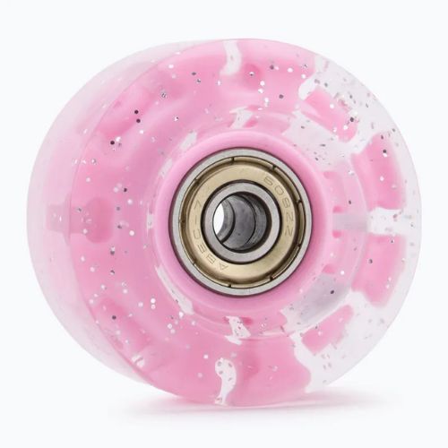 ATTABO Ruote per pattini a rotelle diamantate 4 pezzi rosa