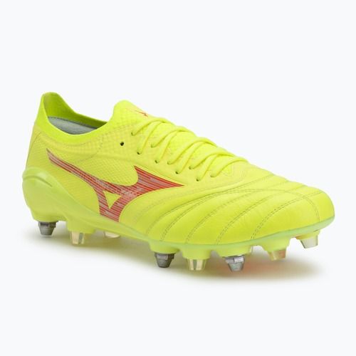 Scarpe da calcio Mizuno Morelia Neo IV β Elite MIX giallo sicurezza/fiery coral 2/giallo sicurezza uomo