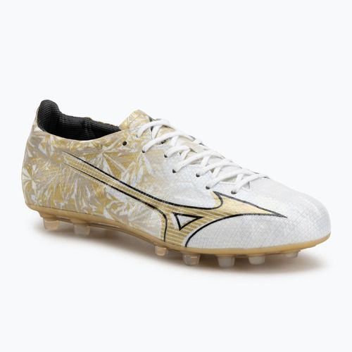 Scarpe da calcio da uomo Mizuno Alpha Japan AG bianco/oro/nero