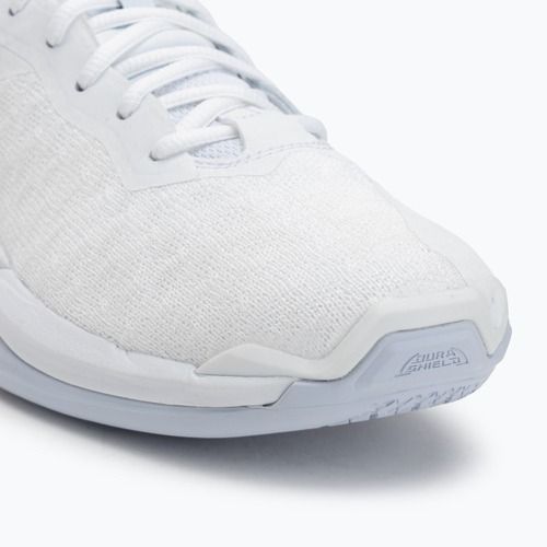 Scarpe da pallamano da donna Mizuno Wave Stealth Neo bianco/navy peonia/pesca parfait