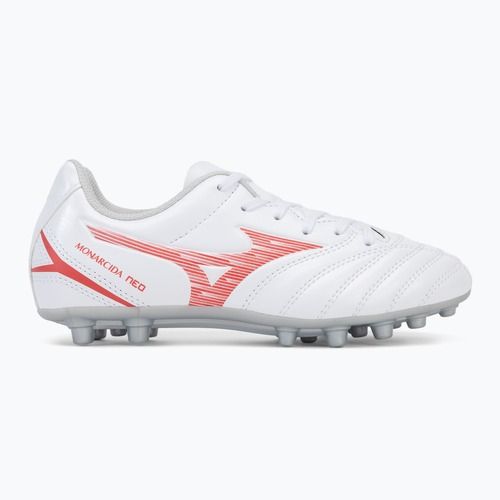 Scarpe da calcio per bambini Mizuno Monarcida Neo III Select AG bianco/rosso radiante