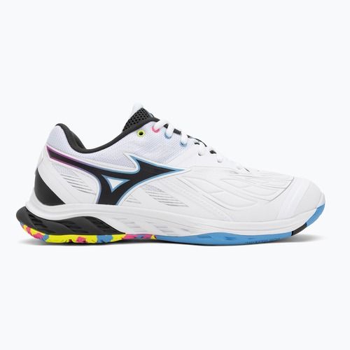 Mizuno Wave Fang 2 scarpa da badminton bianco/rosa tetra/tutto all'estero