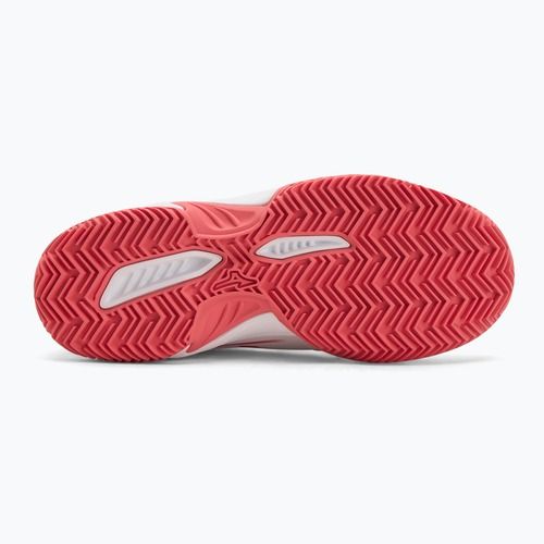 Scarpe da tennis per bambini Mizuno Break Shot 5 Jr CC bianco/blu granito/calipso coral