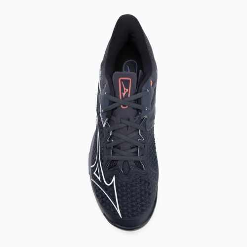 Mizuno Wave Exceed Tour 6 CC scarpe da tennis odissea grigio/bianco/blu granito