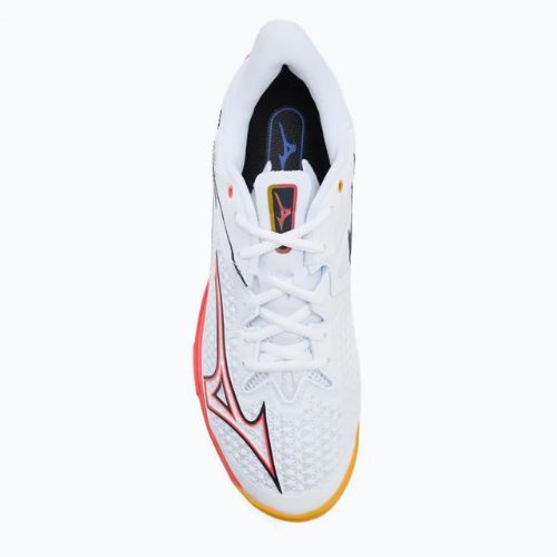 Mizuno Wave Exceed Tour 6 CC scarpe da tennis bianco/blu baritono/corallo 2