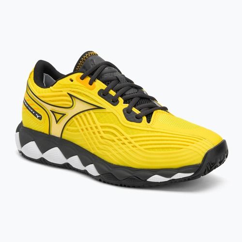 Mizuno Wave Enforce Tour 2 scarpa da paddle giallo vibrante/nero/nero sabbia