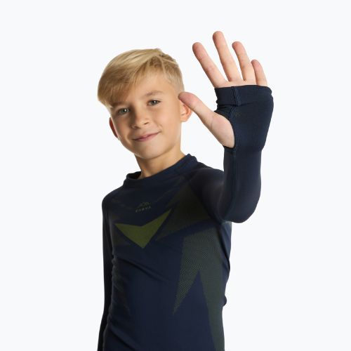Completo di biancheria intima termica per bambini KADVA ALPINESTEP THERMO LIGHT PLUS senza cuciture blu navy
