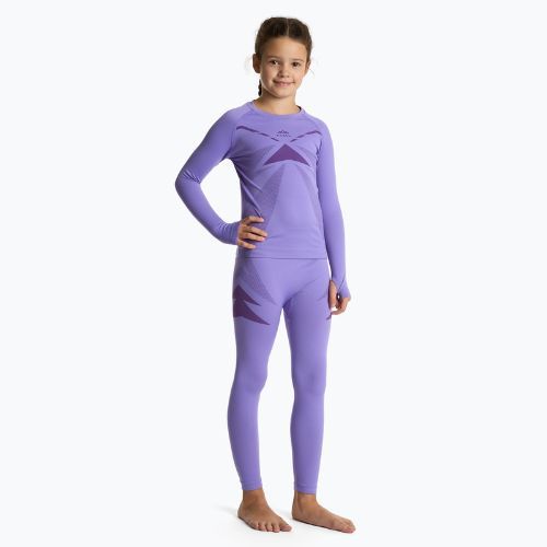 Completo di biancheria intima termica per bambini KADVA ALPINESTEP THERMO LIGHT PLUS senza cuciture viola