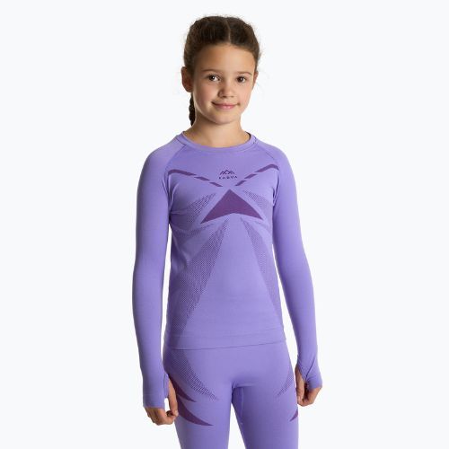 Completo di biancheria intima termica per bambini KADVA ALPINESTEP THERMO LIGHT PLUS senza cuciture viola
