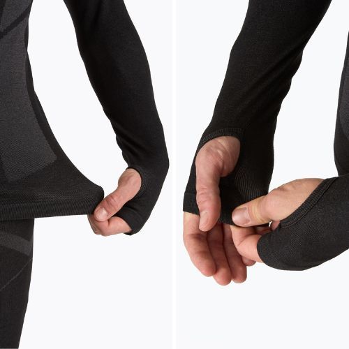 Felpa termica da uomo OneTeam ACHILL BAMBOO THERMO LIGHT PLUS nero