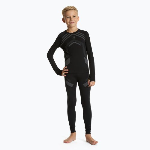 Set di intimo termico per bambini OneTeam ACHILL II THERMO LIGHT PLUS nero